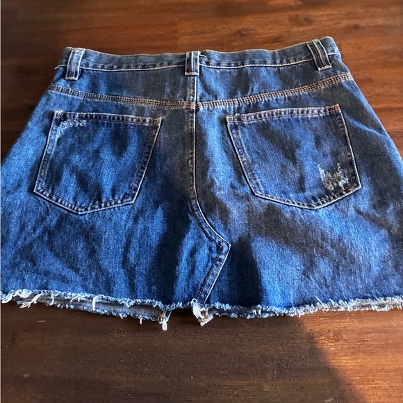 We The Free Blue Denim Mini Skirt - Picture 5 of 7